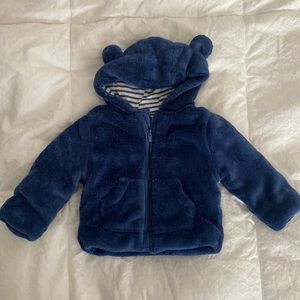 Koala baby zippered hoodie in blue; 6 months